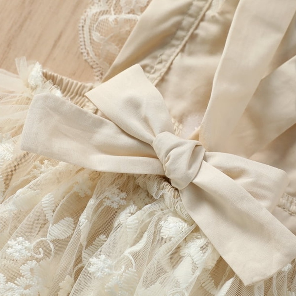 Lace Ruffle Baby Dress - Picture 4 of 12